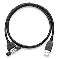 Câble d'extension USB 2.0 Bochara mâle à femelle avec feuille de montage sur panneau à vis + blindé tressé 30cm 50cm 1m 1.5m 2m 3m 5m