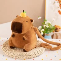 Sac à dos en peluche Capybara mignon, sac à bandoulière amusant de dessin animé, sac en fourrure pour étudiant, sac d'école pour enfants, anniversaire, super doux, anti-stress