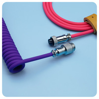 Claviers mécaniques de jeu détachables 3M, câble USB Type-C, conducteur en cuivre pur, conception enroulée aviation, lumière de charge colorée