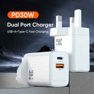 Youxg Original UK Plug 30 W PD USB Wall Chargers Super Quick Charging Charger