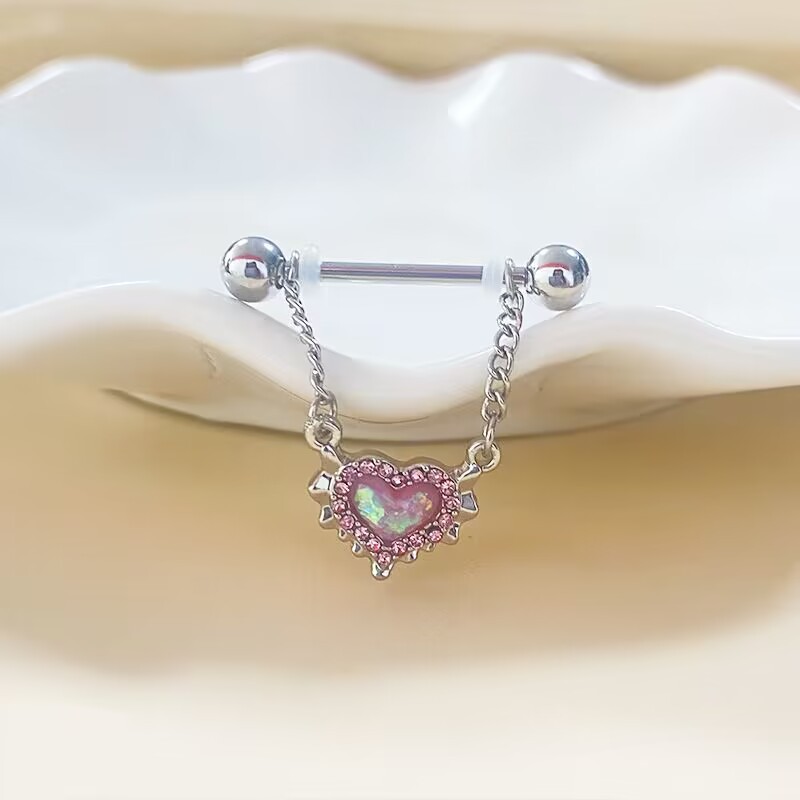 Anillos para pezones rosas