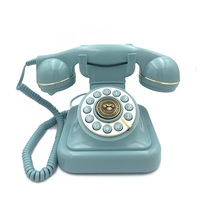 Téléphone filaire vintage rétro de style ancien, design créatif rétro européen, téléphone fixe ancien à l'ancienne