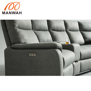 Sillones Reclinables Eléctricos de Microfibra <span class=keywords><strong>Manwah</strong></span> para Cine en Casa con Portavasos y Almacenamiento, Muebles Ligeros para Cine en Casa - Product Image 5