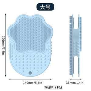 Brosse de massage double face pour animaux de compagnie Wen Feng, en silicone, pour le toilettage des chiens et des chats - Product Image 5