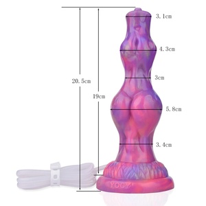 YOCY Squirting Wolf Knot <b>Dildo</b> Luminous Toy for Couples Silicone Dog <b>Dildo</b> Ejaculating Masturbators Sex Toy With Suction Cup - Product Image 6