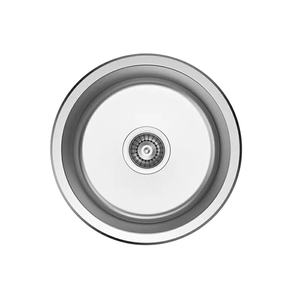 Fregadero de Cocina de Barra Impermeable de Una Sola Cubeta, Diseño Curvo Liso y Completo, Troquelado Profundo, Personalizado, de Montaje Inferior - Product Image 1