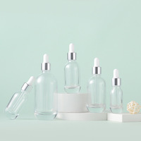 Flacons compte-gouttes en verre vides personnalisés 30ml 50ml avec couvercle scellé pour huiles essentielles, dégradé noir, cosmétiques de luxe, sérigraphie or