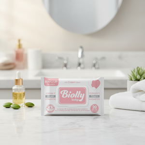 ผ้าขนหนูแต่งหน้าผ้าฝ้าย 20 ชิ้น ยี่ห้อ Biolly พร้อมน้ำมันอาร์แกน ช่วยลดรูขุมขน ไม่เหนียวเหนอะหนะ ช่วยฟื้นฟูเซลล์ผิว - Product Image 3