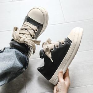 Zapatos Casuales de Cuero Negro Mate de Estilo Urbano Minimalista de Alta Calidad, con Cordones Antideslizantes para Hombre, Dropshipping - Product Image 3