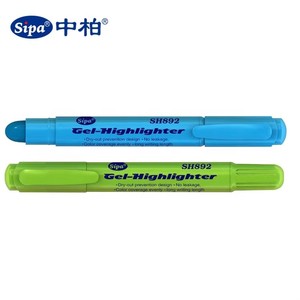 Sh892 Gel <span class=keywords><strong>Highlighter</strong></span> xiên bàn chải tip đa-màu 7 màu sắc mực máy bay phản lực bằng chứng không có Smudge có thể giặt bền - Product Image 5