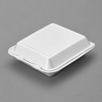 Boîte à lunch jetable en mousse à compartiment unique GP1 de 8 pouces, boîte d'emballage pour hamburger, boîte à hamburger biodégradable pour la restauration rapide