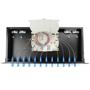 Panneau de brassage fibre optique 19 pouces 1U 12 cœurs SC UPC pleine capacité avec connecteur, câble LAN, boîtier terminal pour rack 19 pouces, montage en rack OTB - Product Image 4