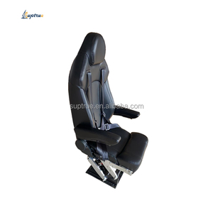 Silla de conducción de barco de excursión ajustable negra al por mayor hecha de aluminio y PU con certificado CCS para uso en <span class=keywords><strong>Marina</strong></span> - Product Image 1