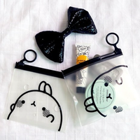 Mini bolsa de PVC esmerilado con cremallera personalizada, bolsa de embalaje de joyería con cierre de cremallera a la moda para pendientes y relojes, pedido mínimo de 100 Uds.