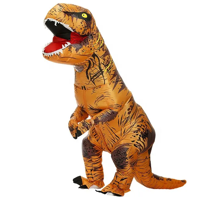 Fantasia inflável dinossauro t-rex, adulto, cosplay, traje de festa, halloween, masculino e feminino, vestido fantasia