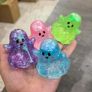 <span class=keywords><strong>Promo</strong></span> Halloween : Ensemble de jouets compressibles en maltose à paillettes, motifs fantôme, citrouille, chauve-souris, à récupération lente, pour la collection anti-stress et le jeu de la Bonne ou la mauvaise veille - Product Image 2
