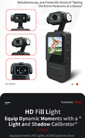 2026 Nouveau 360 °   Caméra d'action sportive de poche 4K HD avec clip micro rotatif pour les aventures en plein air, mini caméra sportive