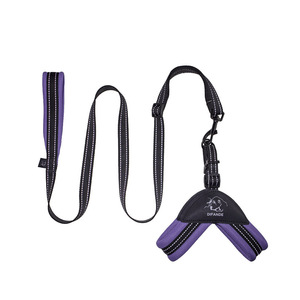 Ensemble de laisse et harnais triangulaire réfléchissant pour chiot, style gilet en tissu maillé imitation nylon, harnais triangulaire pour chien - Product Image 3