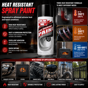 <span class=keywords><strong>Peinture</strong></span> en aérosol OEM noire résistante aux hautes températures pour tuyaux d'échappement de voiture, pièces de moteur, grilles de barbecue, cheminées et poêles - Product Image 2