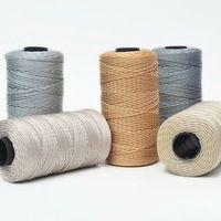 Fil à tricoter à la main en polypropylène 1,5 mm, 100g/rouleau, respirant, confortable, haute ténacité, effet soie glacée, teint, pour l'été