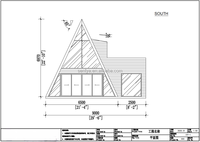 Maison préfabriquée en bois de luxe moderne et modulaire avec design en verre triangulaire pour usage en villa/hôtel
