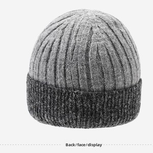 Gorro de Invierno <span class=keywords><strong>para</strong></span> <span class=keywords><strong>Hombre</strong></span>, Forrado de Felpa, Spandex/Algodón, Cálido, Tejido Jacquard, Nuevo, Otoño Invierno, Bloques de Color, Borde Enrollado, Protección <span class=keywords><strong>para</strong></span> los Oídos <span class=keywords><strong>para</strong></span> Ciclismo - Product Image 4