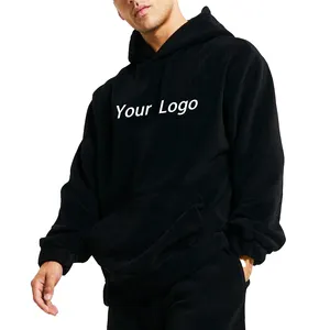 Sherpa Blanco Hoodies Voor Custom Logo Zwaar Gewicht Oversized Trui Hoodies Sweatshirts Heren Winter Hoodies