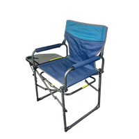 Chaise de Réalisateur Pliante d'Extérieur à Cadre en Acier avec Table Basse – Écologique, Légère, Portable, Réglable, Haute Qualité pour Jardin et Salle de Sport