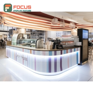 Étagère de présentation de café moderne, haute, ouverte, pour l'espace de vente de grains, avec cadre noir, pour la présentation de produits de café - Product Image 6