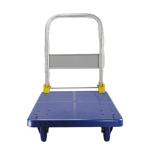 Carrello Pieghevole Industriale Blu 50*70cm, Capacità 200kg, Carrello a Quattro Ruote con Piattaforma in Plastica PP per Magazzino - Product Image 2