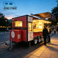 Onlywe Camions et chariots de restauration mobiles à vendre, conçus pour les collations, les hamburgers et les hot-dogs, idéaux pour les festivals et comme remorques de cuisine mobiles