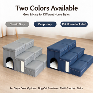 Muebles Multifuncionales para Mascotas, Escaleras Plegables para Perros, Escaleras Impermeables y Antipelusas para Mascotas, Casa Integrada para Gatos y Gabinete de Almacenamiento - Product Image 1