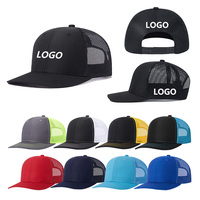 Gorras de Malla de 6 Paneles Estilo Camuflaje Listas para Enviar, Gorras de Golf en Blanco Tipo Trucker Richardson 112 con Diseños Personalizados y Bordados