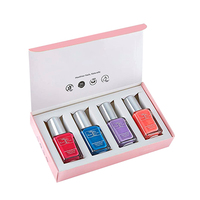 Caja de regalo de esmalte de uñas colorido impreso personalizado de gama alta 2024 con forro para esmalte de uñas