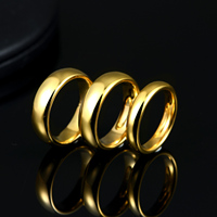 Bagues de fiançailles personnalisées en carbure de tungstène 4/6/8 mm, bagues en or 24 carats pour hommes, alliances, cadeaux, bijoux de mode