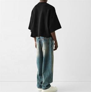 เสื้อยืดผู้ชายโอเวอร์ไซส์ผ้าฝ้าย100% หรูหราออกแบบเองได้ด้วยการถักผ้าและพิมพ์ลาย - Product Image 3