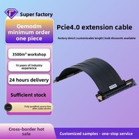 Câble d'extension PCI-E 4.0 16X, adaptateur d'angle vertical DIY, câble d'extension pour carte graphique externe