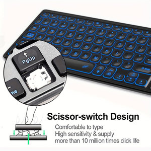 Clavier sans fil rétroéclairé avec pavé tactile, clavier ergonomique <span class=keywords><strong>pour</strong></span> Android, Windows, ordinateur portable, PC, boîtier <span class=keywords><strong>TV</strong></span>, 78 touches - Product Image 5