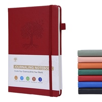 Carnet de notes A5 avec bande élastique Arbre de Vie et logo personnalisé - Édition cadeau