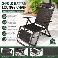 Fauteuil de bistrot empilable en rotin plastique PE pour extérieur, résistant aux intempéries, pour hôtels, cafés, patios et projets de jardinage commerciaux