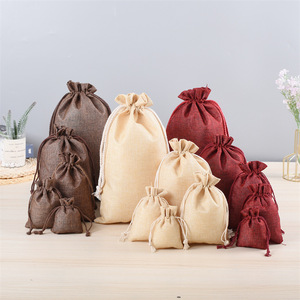 カスタマイズロゴプリント環境にやさしい再利用可能キャンバスダストカバーバッグジュエリー包装ポーチコットンドローストリングバッグ - Product Image 2