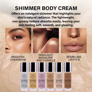 <span class=keywords><strong>Bronceador</strong></span> Brillante para Maquillaje, Iluminador Facial en Crema, Loción con Brillo, Venta al por Mayor, Marca Privada, Aceite Corporal de Larga Duración - Product Image 5