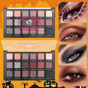 Palette de fards à paupières 18 couleurs personnalisée OEM/ODM, longue tenue, imperméable, pour Halloween - Product Image 5