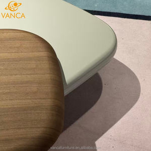 <span class=keywords><strong>Table</strong></span> basse rotative design nordique E1 <span class=keywords><strong>Table</strong></span> centrale rotative à 360 ° en bois plaqué finition laquée MDF - Product Image 6