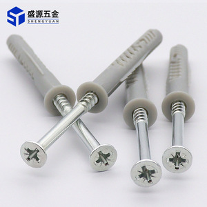 Shengyuan Expansion Screws 8x80 Grey Plastic Coarse Thread For Cabinets Wall Fixing - Product Image 2