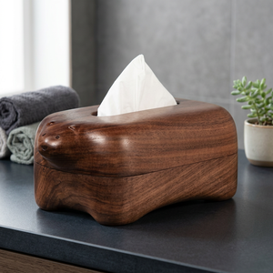 Boîte à mouchoirs en bois massif de qualité supérieure, porte-mouchoirs en bois fait main, distributeur de serviettes naturel rustique, pour la maison, l'hôtel, le bureau, vente en gros - Product Image 1