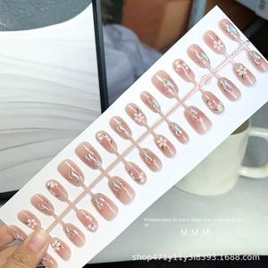 30 pièces taille unique <span class=keywords><strong>blanc</strong></span> préfabriqué armure verre unique petite fleur cassée Sakura poudre française pour doigt pour le printemps - Product Image 6