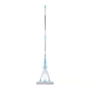 Mopa plegable de microfibra rectangular de 29 cm, azul y blanco, para azulejos y pisos de madera - Product Image 1