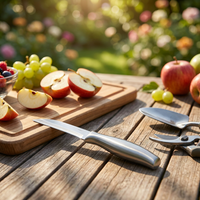 3,5 inch roestvrijstalen fruit- en groenteschilmes met volledig geïntegreerde schacht