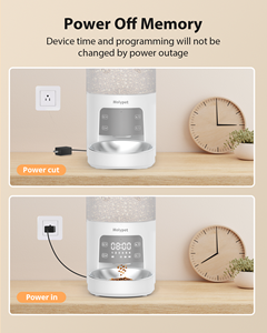 מזין חכם חדש וטוב ביותר לחיות מחמד, מזין אוטומטי למזון כלבים עם צג LCD, הגדרת זמן, מקור כוח לטעינה, עשוי פלסטיק - Product Image 3